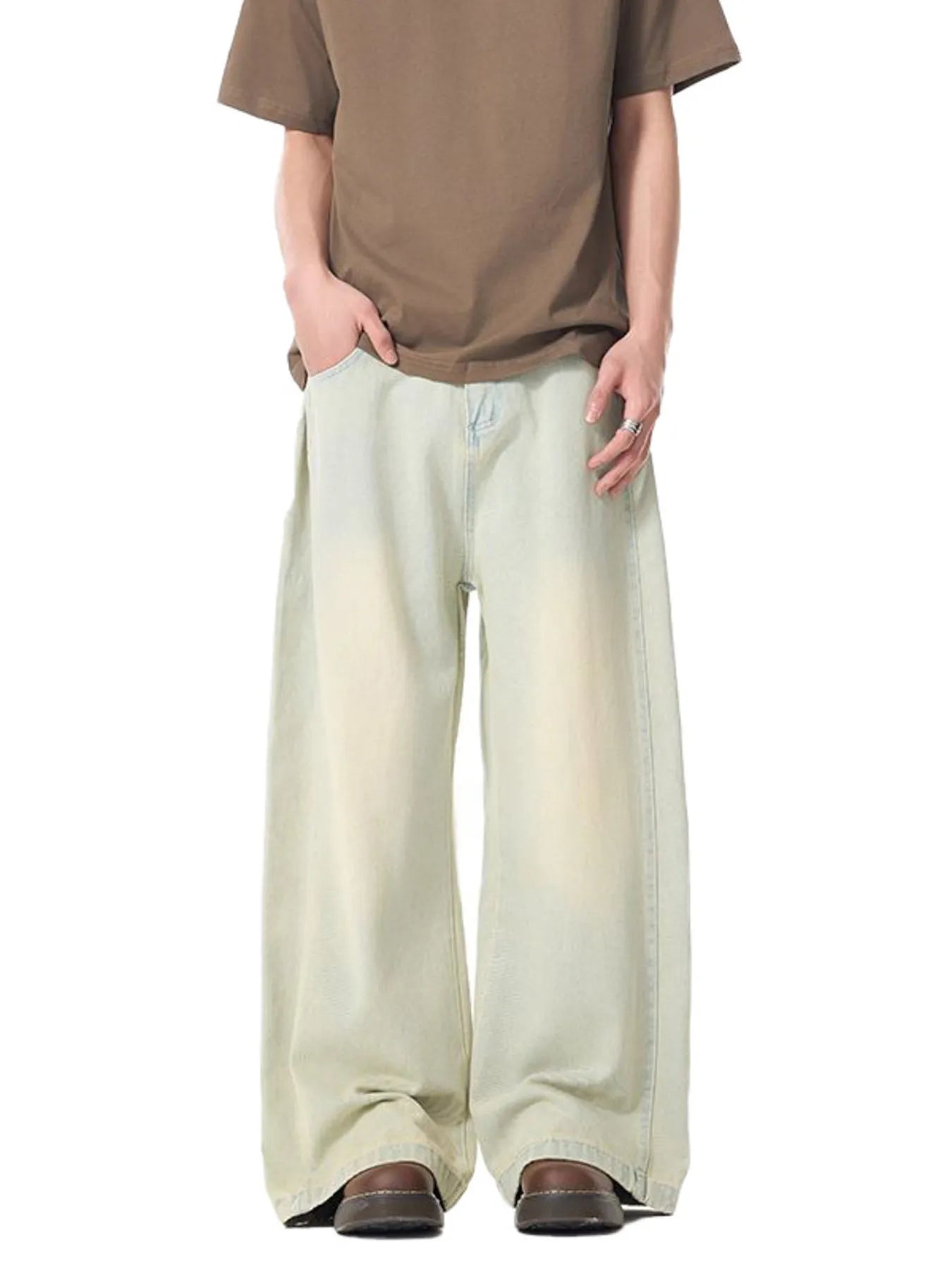 Men's Distressed Loose Fit Jeans - BritishElegance