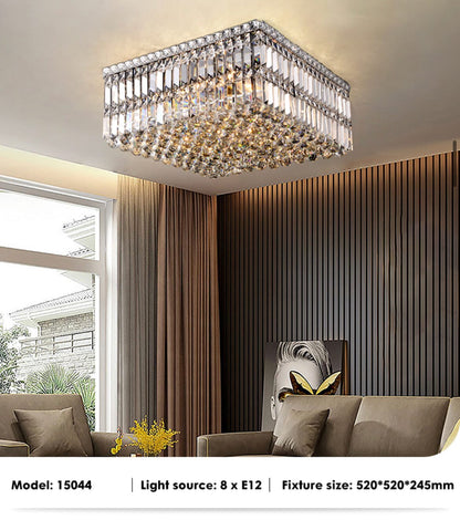 Green Crystal Ceiling Chandelier