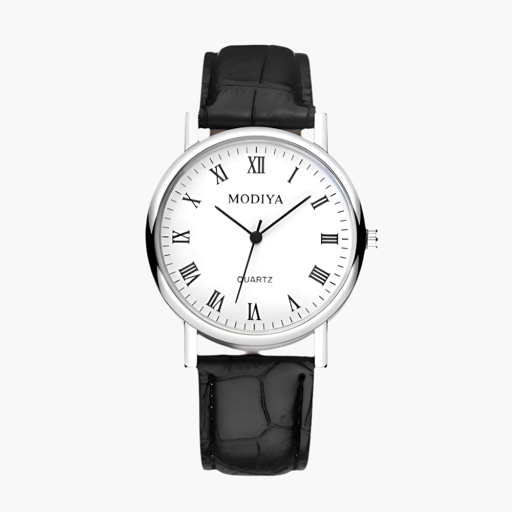 Luxury Vintage Leather Strap Watch - BritishElegance