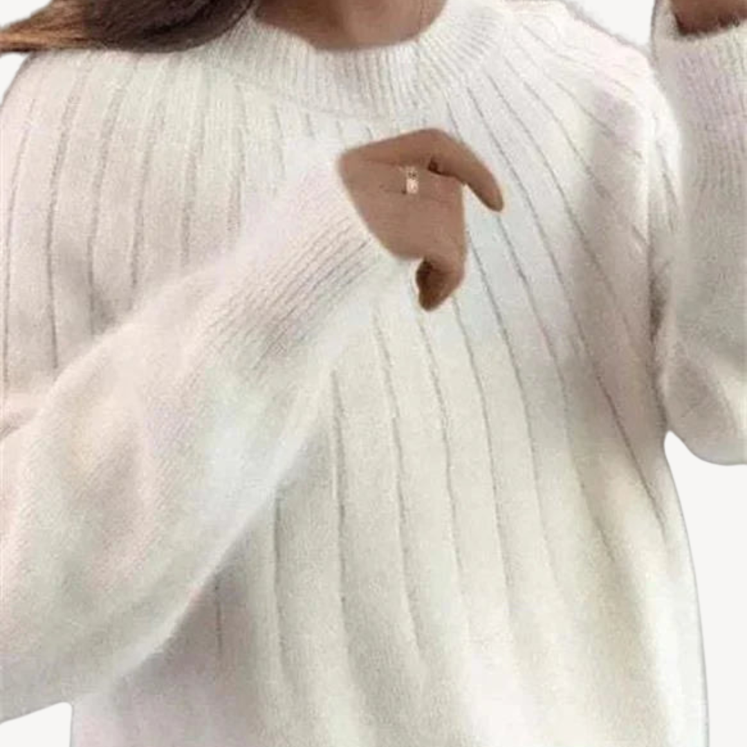 Women’s Wool Blend Ribbed Knit Sweater
