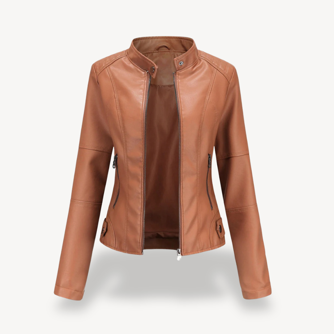 Women's Faux Leather Biker Jacket