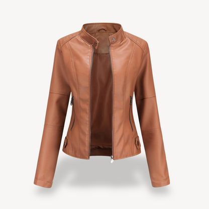 Women's Faux Leather Biker Jacket