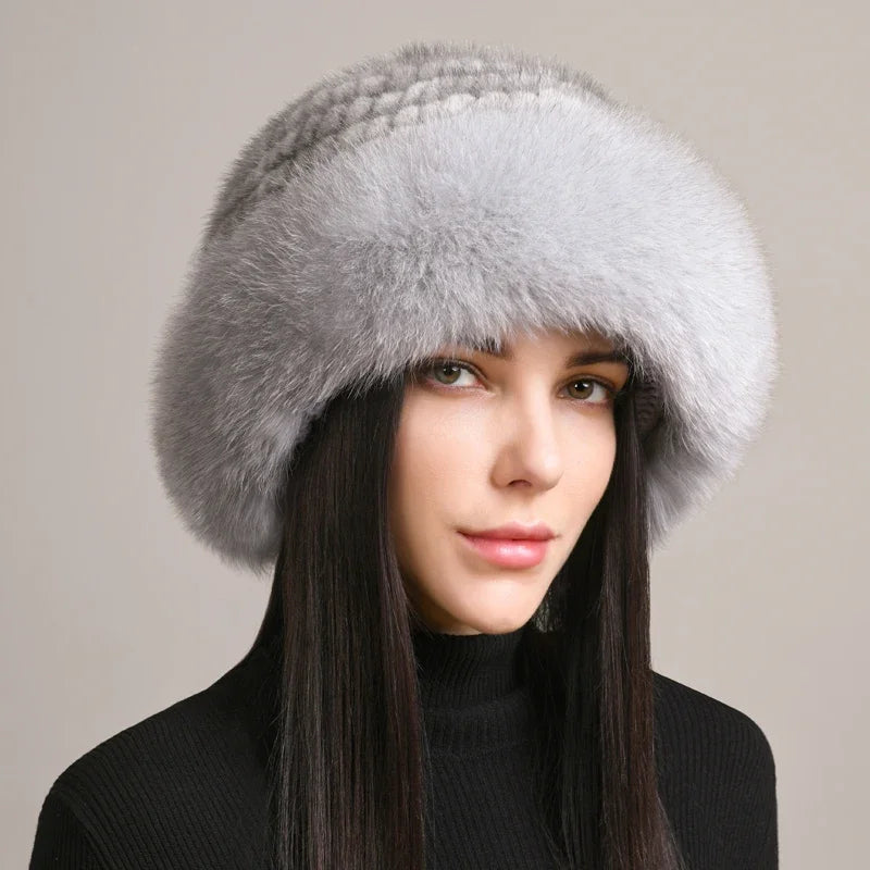 Luxurious Mink Fur Winter Hat for Women