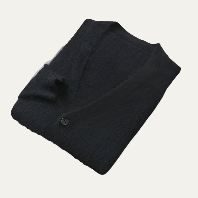 Men’s Cashmere Classic V Neck Knit Button Cardigan