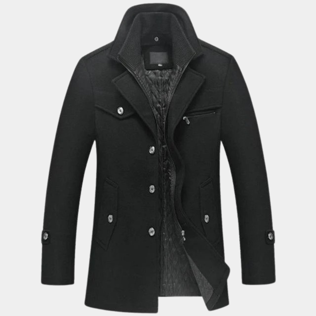 Wool Blend Business Coat