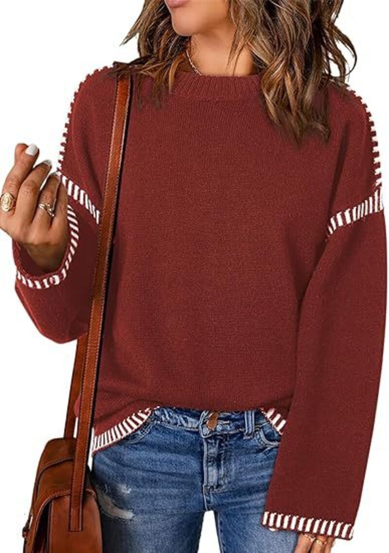 Warm Winter Colorful Knit Sweater
