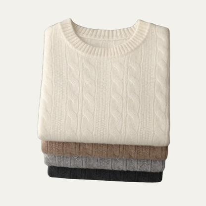 Men’s Classic Cable-Knit Crewneck Sweater