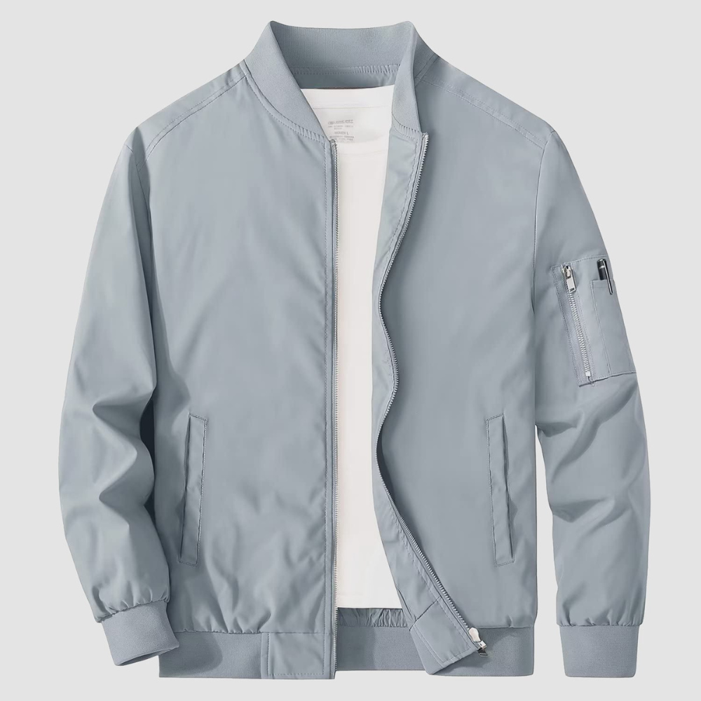 Men’s Classic Full Zipper Bomber Jacket