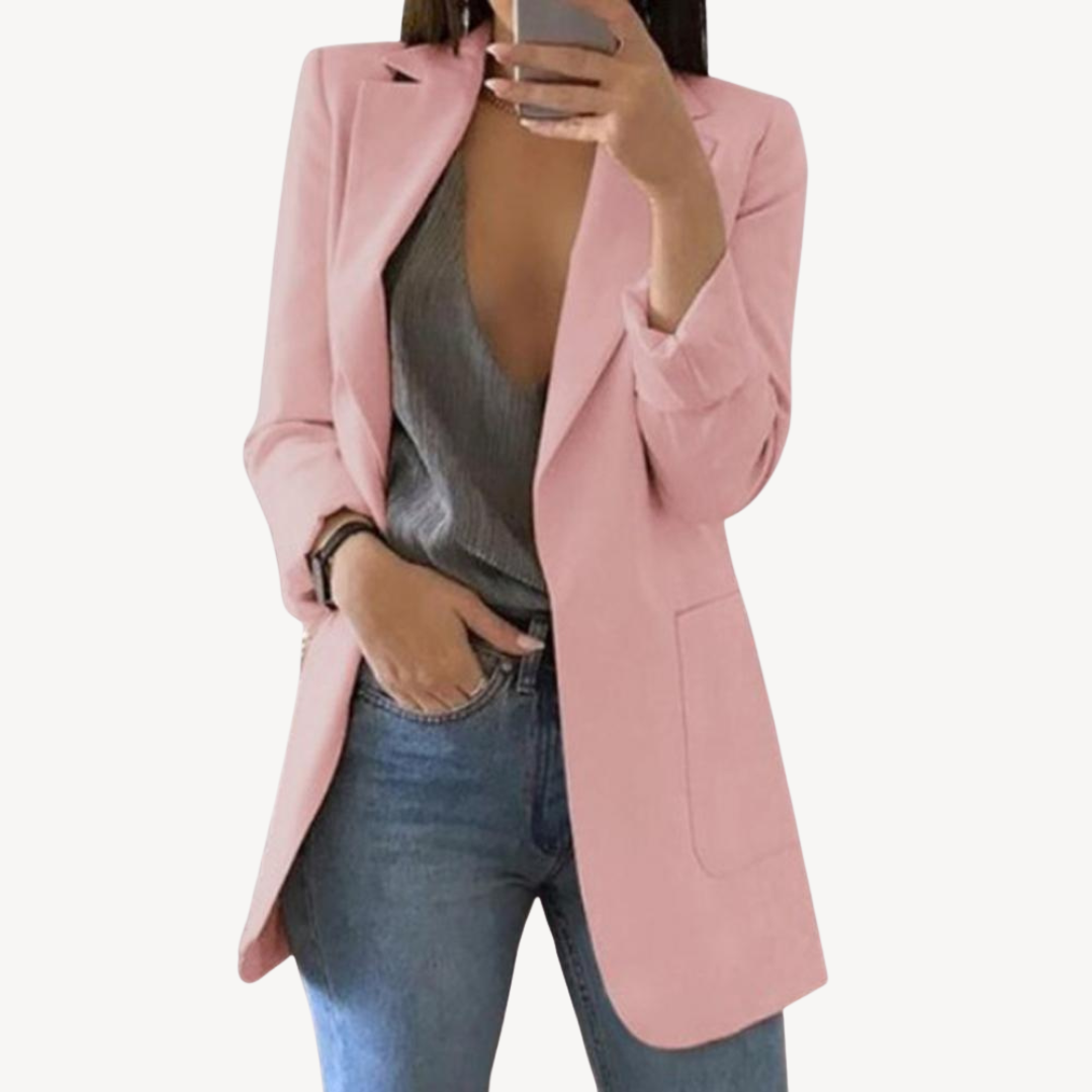 Women's Long Blazer with Open Front