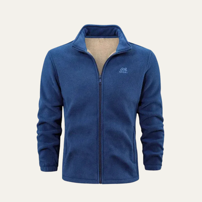Men’s Soft Fleece Stand Collar Zip Up Jacket