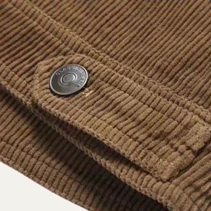 Men’s Corduroy Trucker Jacket with Classic Chest Pockets