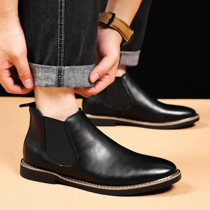 The Ascot Men’s Elegant Leather Chelsea Boots