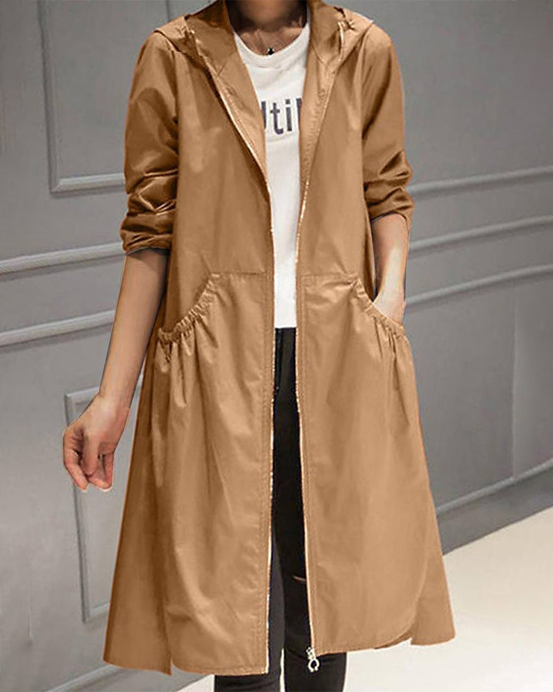 Classic Simple Short Raincoat for Daily Use