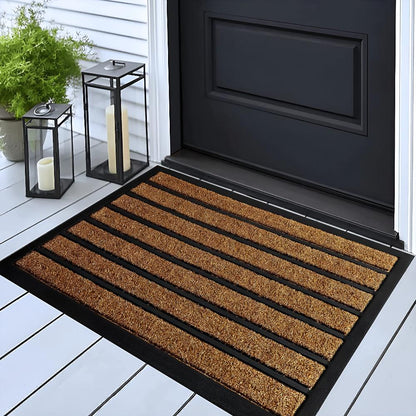 Welcome Stripe Entrance Mat