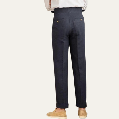 Men’s High-Waist Pleated Summer Chinos