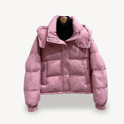 Puffer Jacket with Hood for Women
