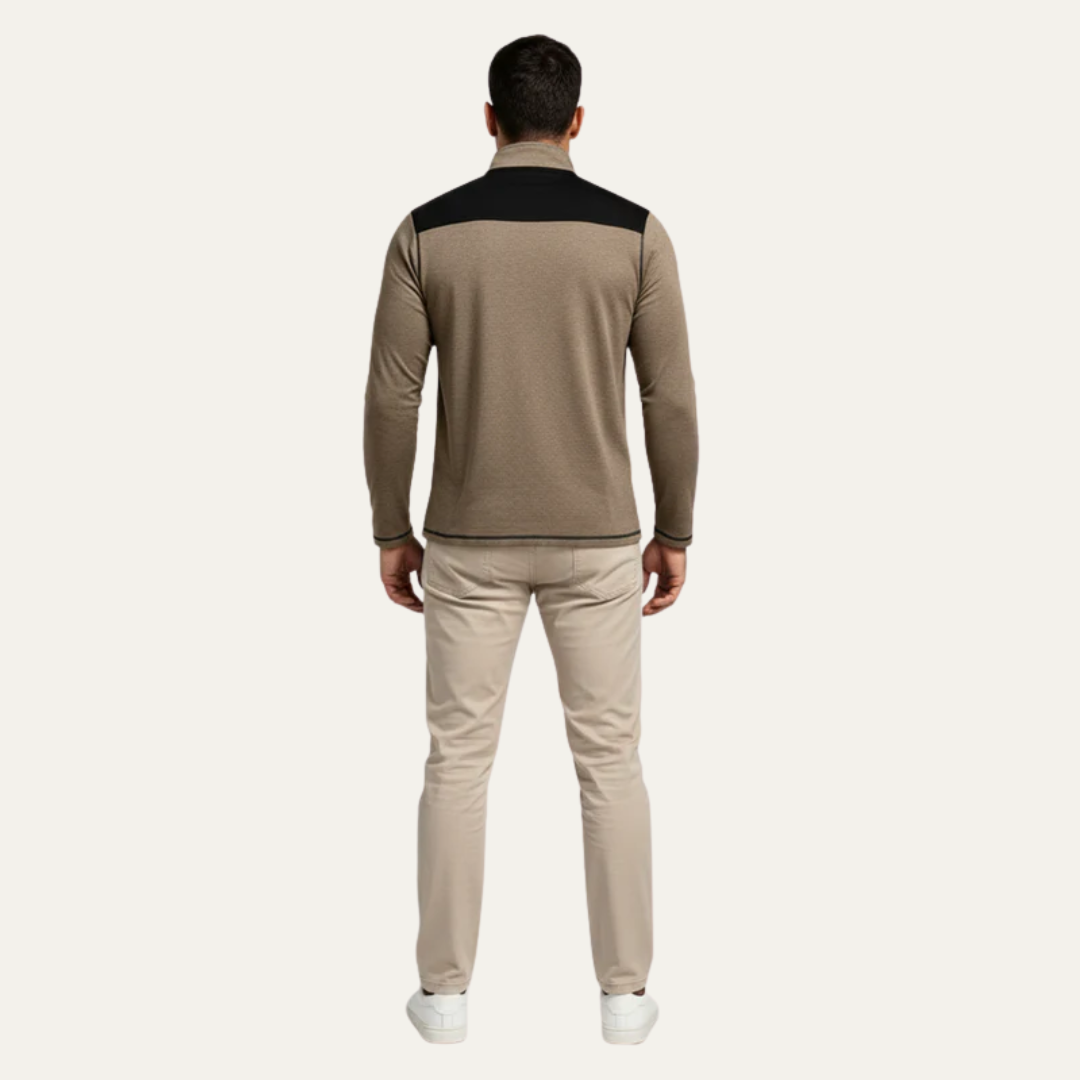 Men’s Quarter Zip Technical Pullover With Chest Pocket