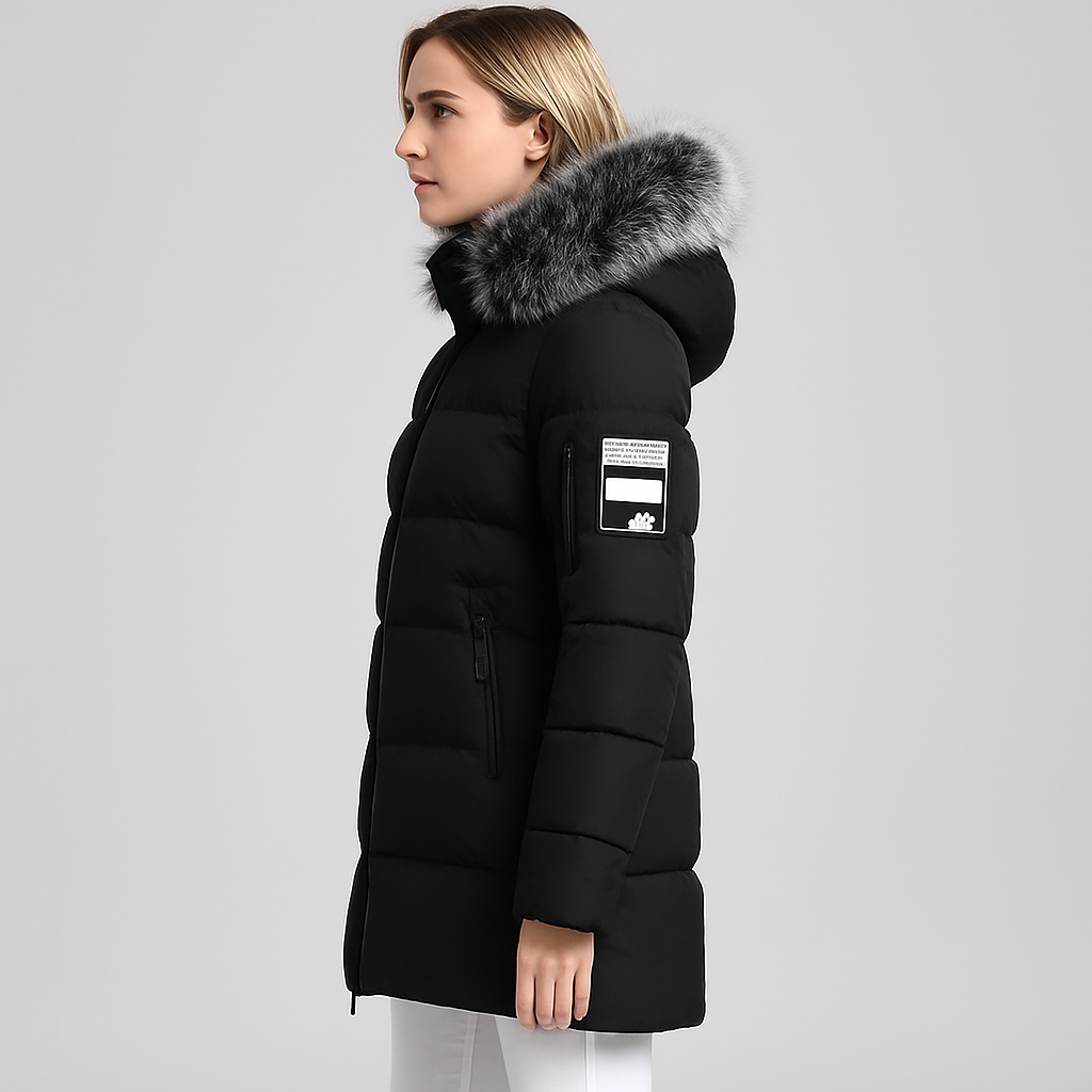 Alexis | Puffer Coat - Oversized Quilted Winter Outerwear with Fur Hood for Women