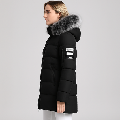 Alexis | Puffer Coat - Oversized Quilted Winter Outerwear with Fur Hood for Women