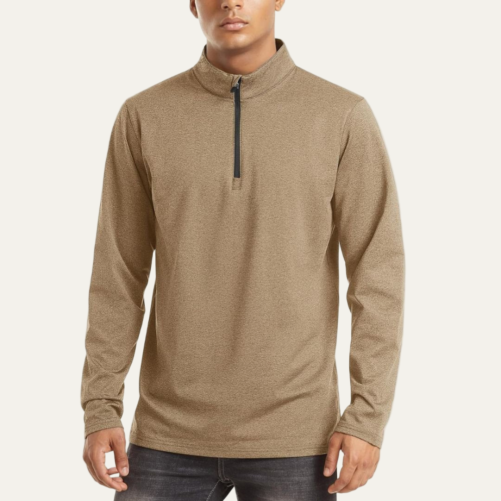 Men’s Technical Quarter Zip Stand Collar Shirt
