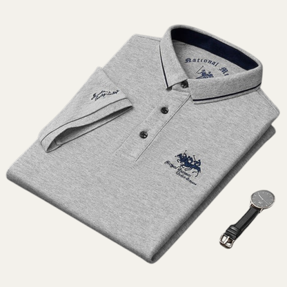 Men’s Athletic Polo Shirt with Contrasting Trim