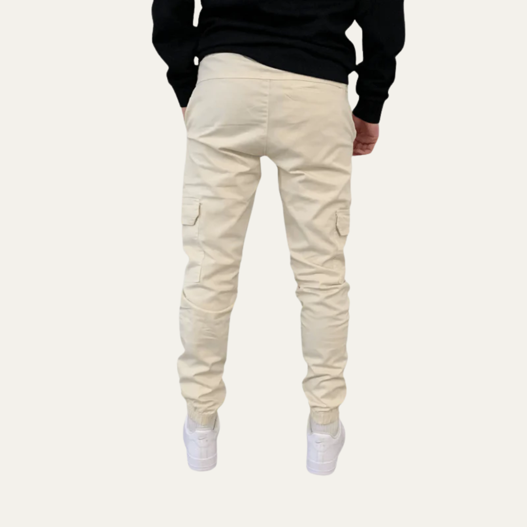 Men’s Tapered Cargo Jogger Pants with Flap Thigh Pockets