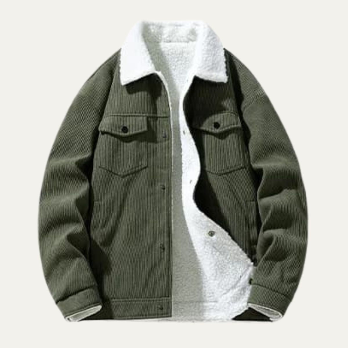 Men’s Corduroy Shearling Lined Trucker Jacket