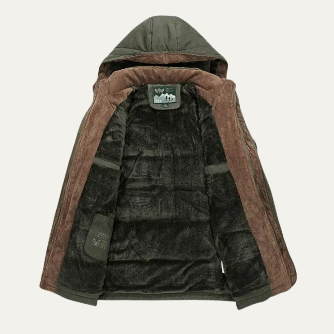 Men’s Fleece Lined Hooded Utility Parka