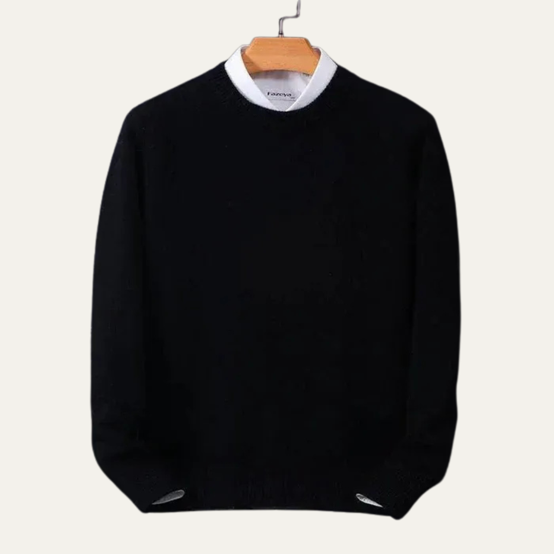 Men’s Classic Plain Knit Crew Neck Sweater