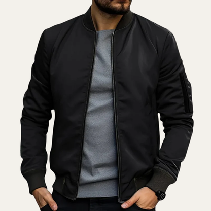 Men’s Modern Smooth Fabric Bomber Jacket