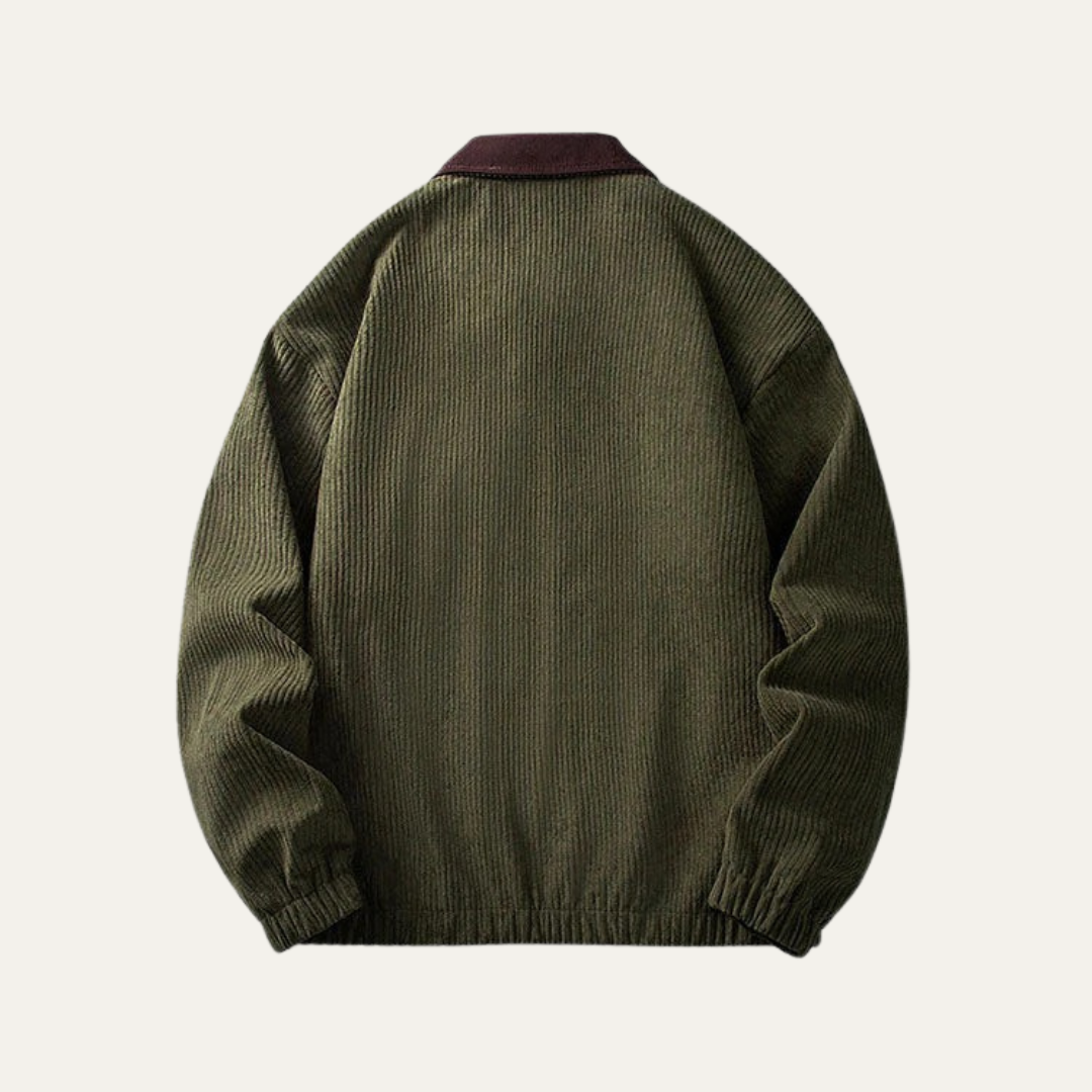 Men’s Oversized Textured Workwear Zip Jacket