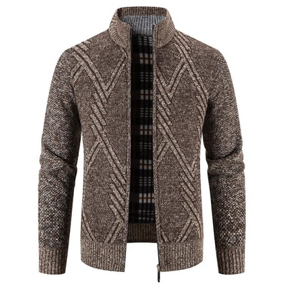 Men's Textured Zip Sweater | Knit
