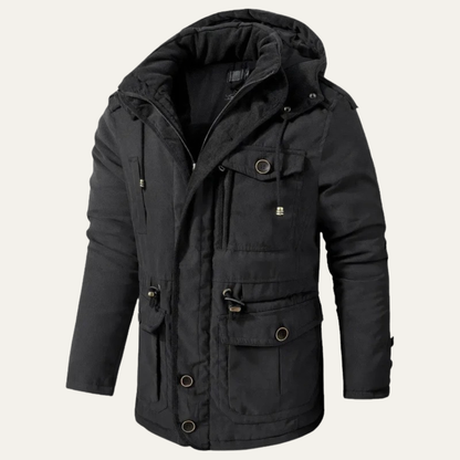 Men’s Corduroy Utility Jacket with Sherpa Collar