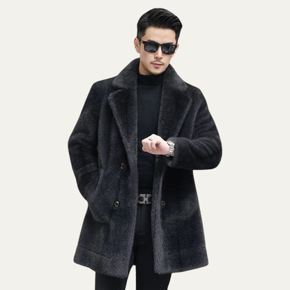 Men’s Luxurious Faux Fur Coat