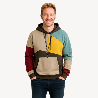 Color-Blocked Hoodie