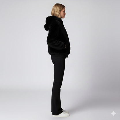 Liza | Winter Jacket - Oversized Reversible Zip-Up Outerwear for Women