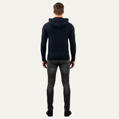 Men’s Classic Fine Knit Hooded Sweater