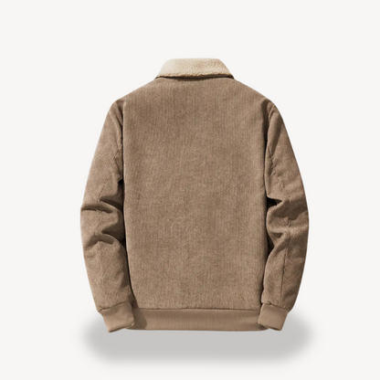 Men's Corduroy Sherpa Lined Bomber Jacket