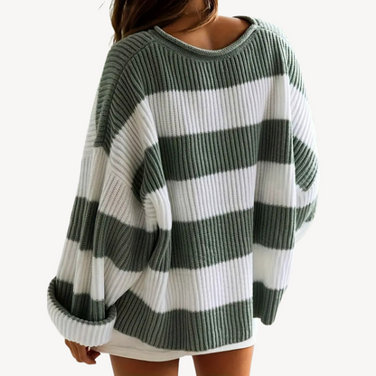 Women's Striped Oversized Sweater