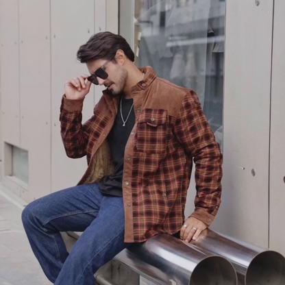 Men’s Plaid Fleece Lined Jacket