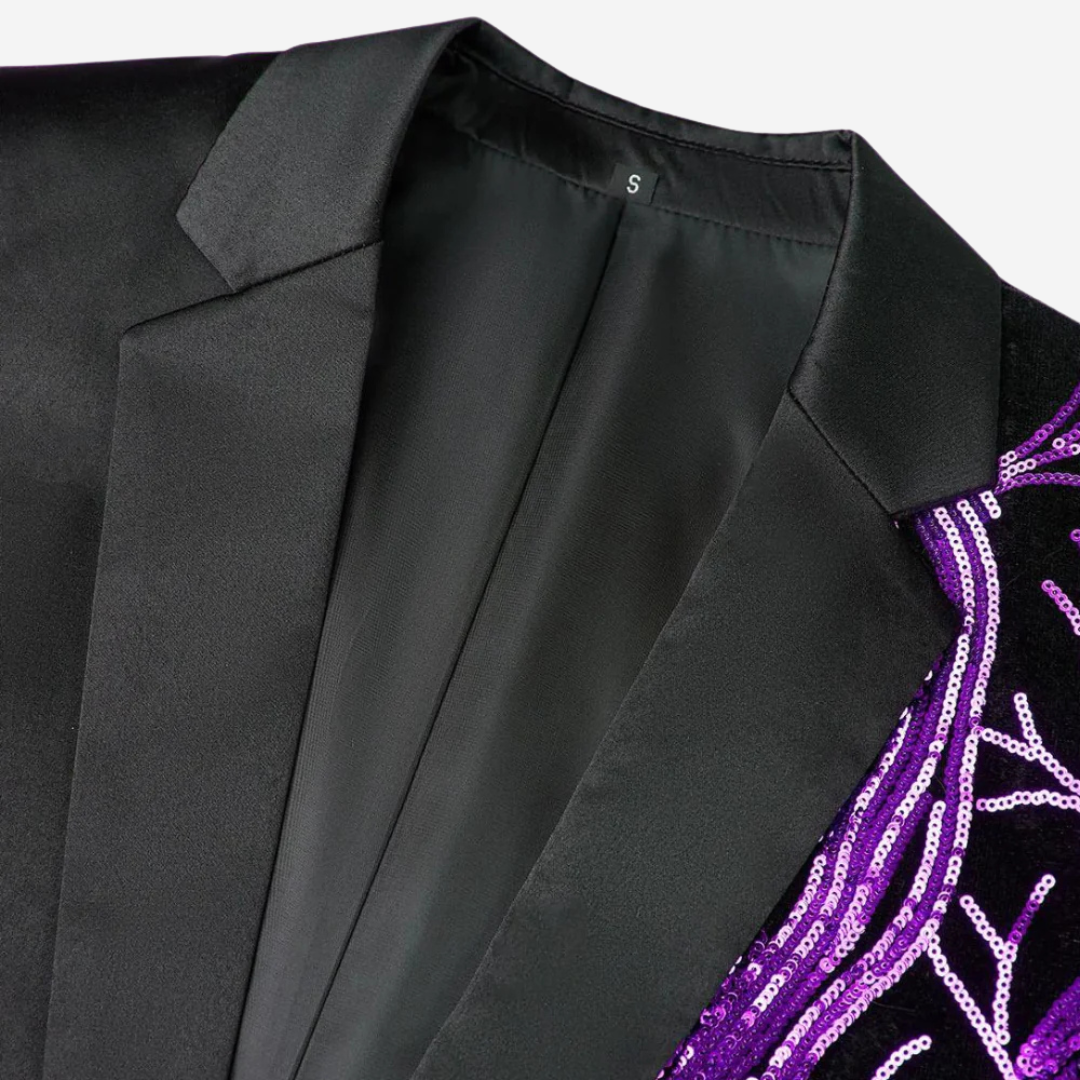 Men’s Sequin Wave Pattern Performance Blazer