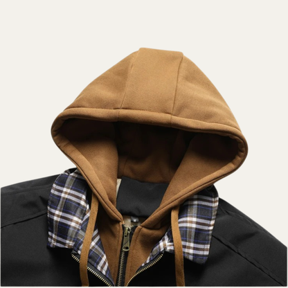 The Courmayeur Men’s Winter Thick Fleece Bomber Hooeded Jacket