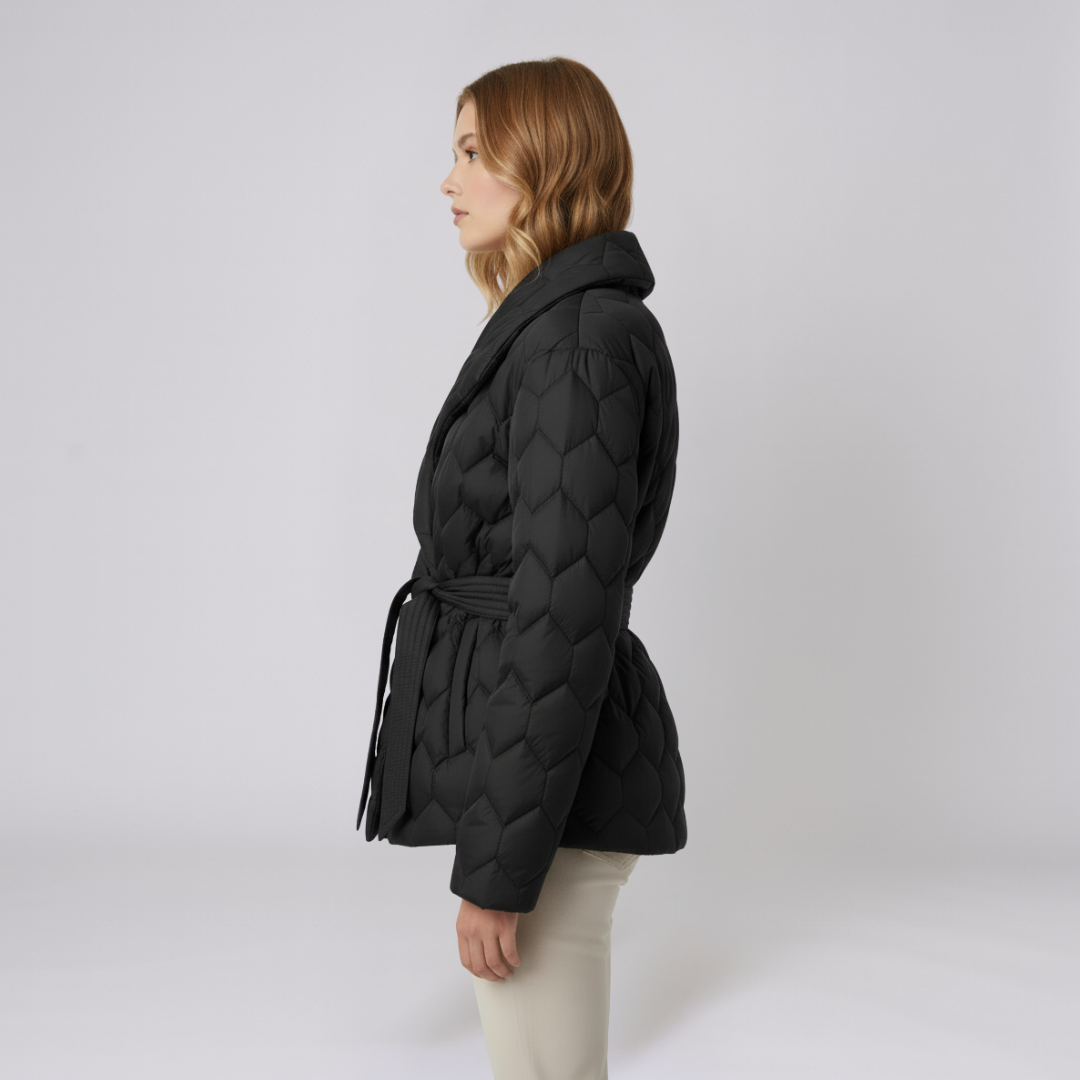 Alyssa | Down Jacket - Belted Elegant Autumn Outerwear for Women