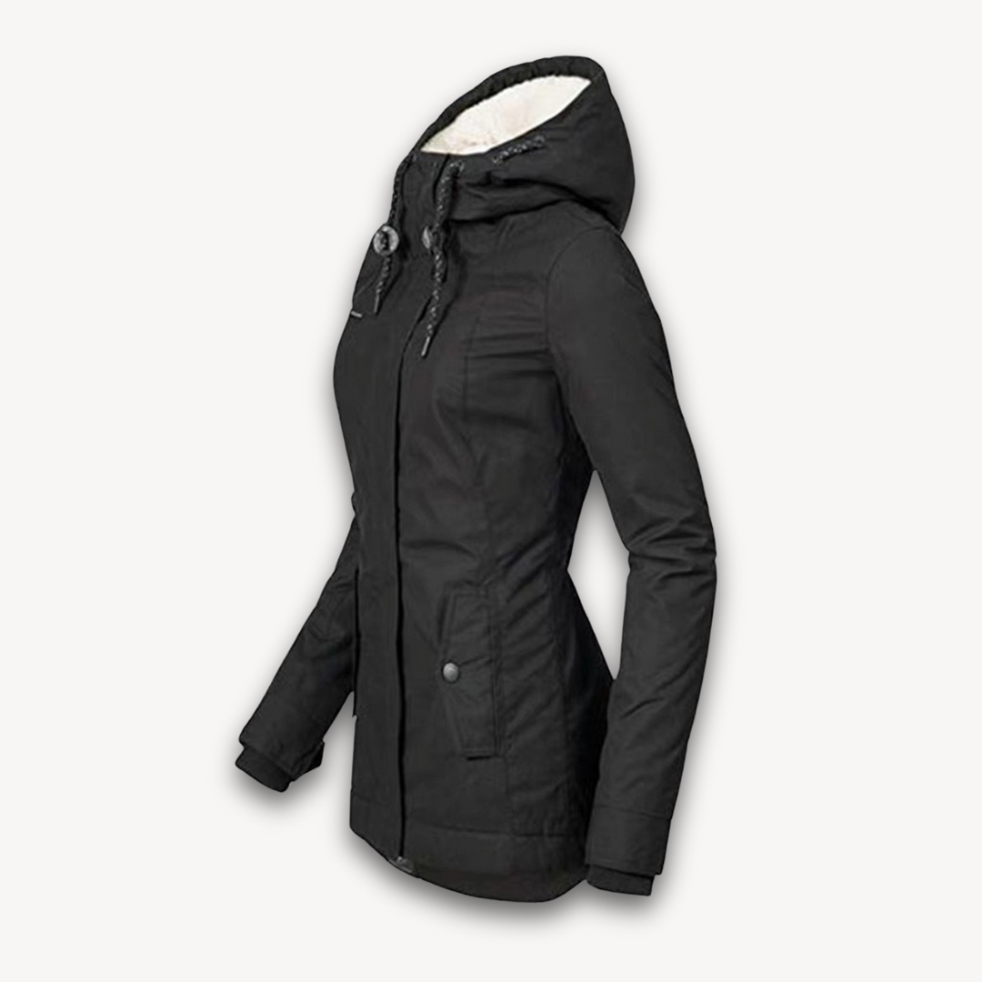 Women's Waterproof Winter Jacket with Faux Fur Lining