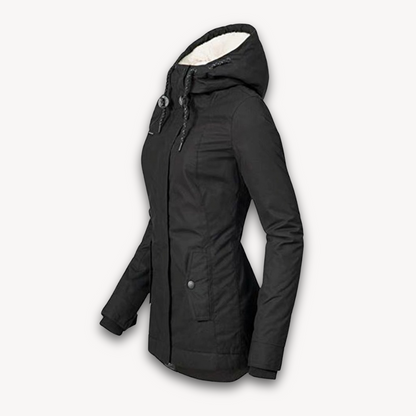 Women's Waterproof Winter Jacket with Faux Fur Lining