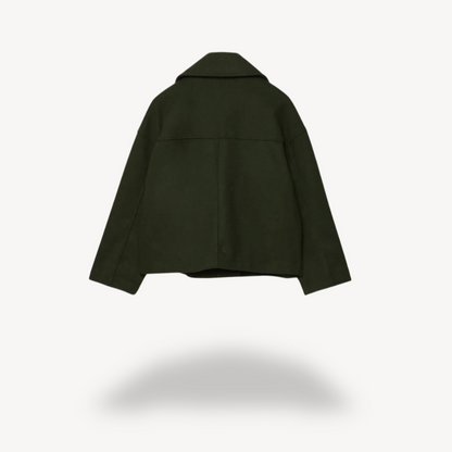 Cropped Wool Peacoat for Women
