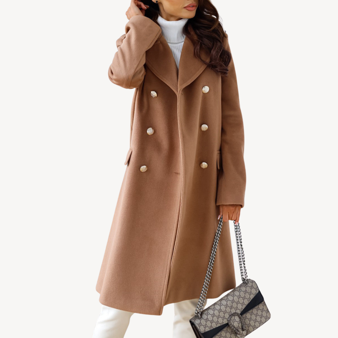 Women's Double-Breasted Wool Coat