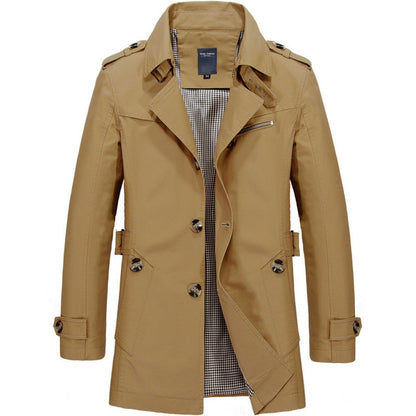 Classic Waterproof Mens Long Coat