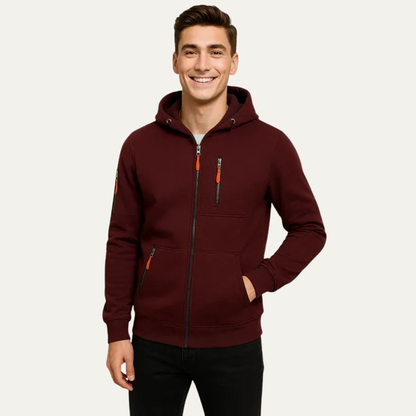Men’s Sporty Full Zip Technical Hoodie