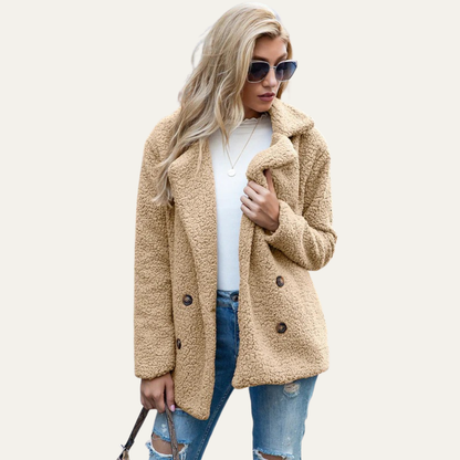 Women’s Plush Mid-Length Pea Coat